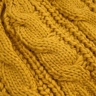 Wrapables Winter Warm Cable Knit Cat Ears Beanie, Yellow Image 3