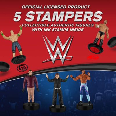 WWE Wrestler Stampers 5pk Hardy Kofi Kingston John Cena Finn Wyatt PMI International Image 1
