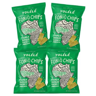 YoleleFoods Greens  Fonio Chips - L (4 x 5oz) Image 1