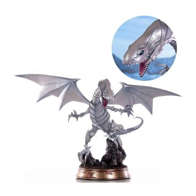 Yu-Gi-Oh! Blue-Eyes White Dragon (Silver Variant) 14 Inch PVC Statue Image 1
