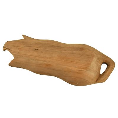 Zeckos Hand Carved Pig Shaped Decorative Wooden Serving Tray 15 Inch Image 2