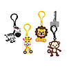 Zoo Animal Backpack Clip Keychains - 12 Pc. Image 1
