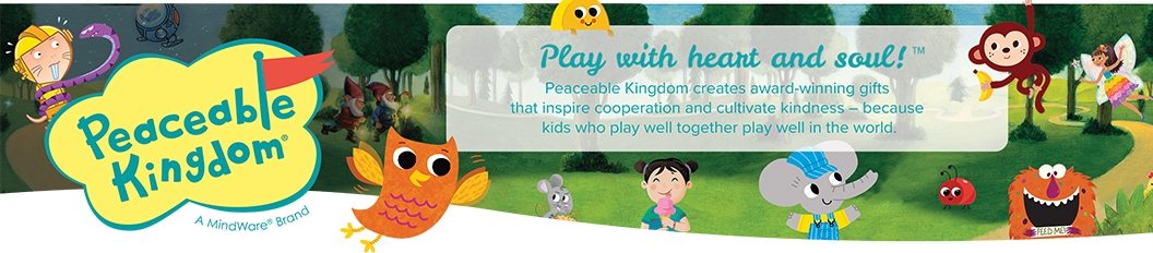 Play with hear and soul! Peaceable Kingdom creates award-winning gifts that inspires cooperation and cultivate kindness - because kids who play well together play well in the world