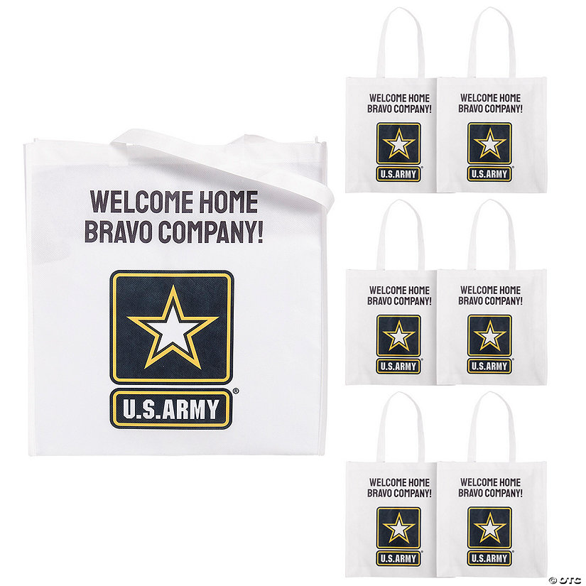 15" x 17" Personalized Large U.S. Army<sup>&#174;</sup> Nonwoven Tote Bags Image