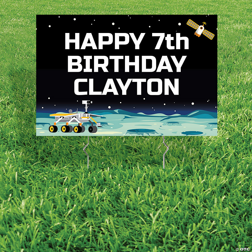 24" x 16" Personalized Space Yard Sign Image Thumbnail