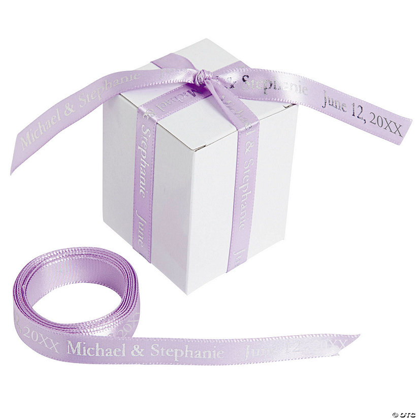 3/8" - Lavender Personalized Ribbon - 25 ft. Image