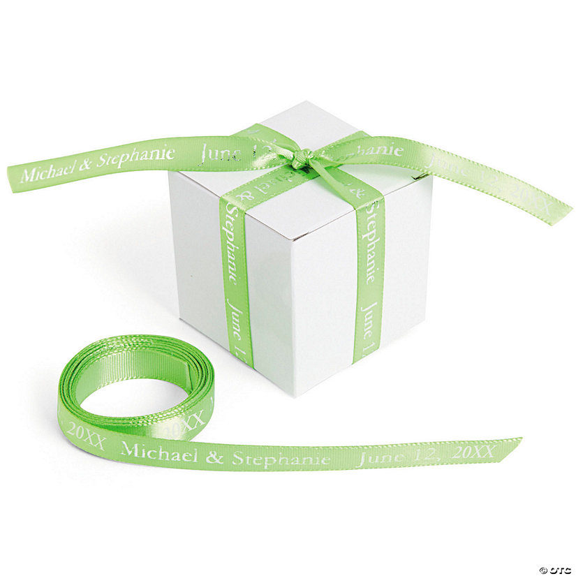 3/8" - Lime Green Personalized Ribbon - 25 ft. Image