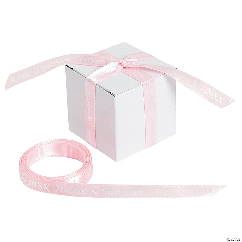 3/8" - Pink Personalized Ribbon - 25 ft. Image