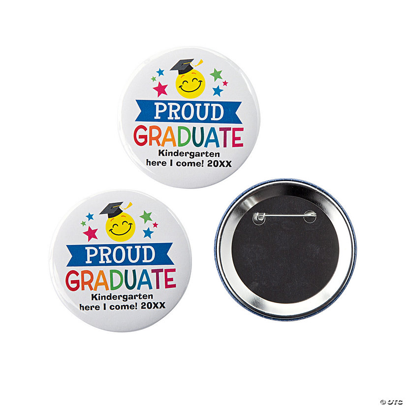 3" Personalized Elementary Graduation Metal Buttons - 12 Pc. Image Thumbnail