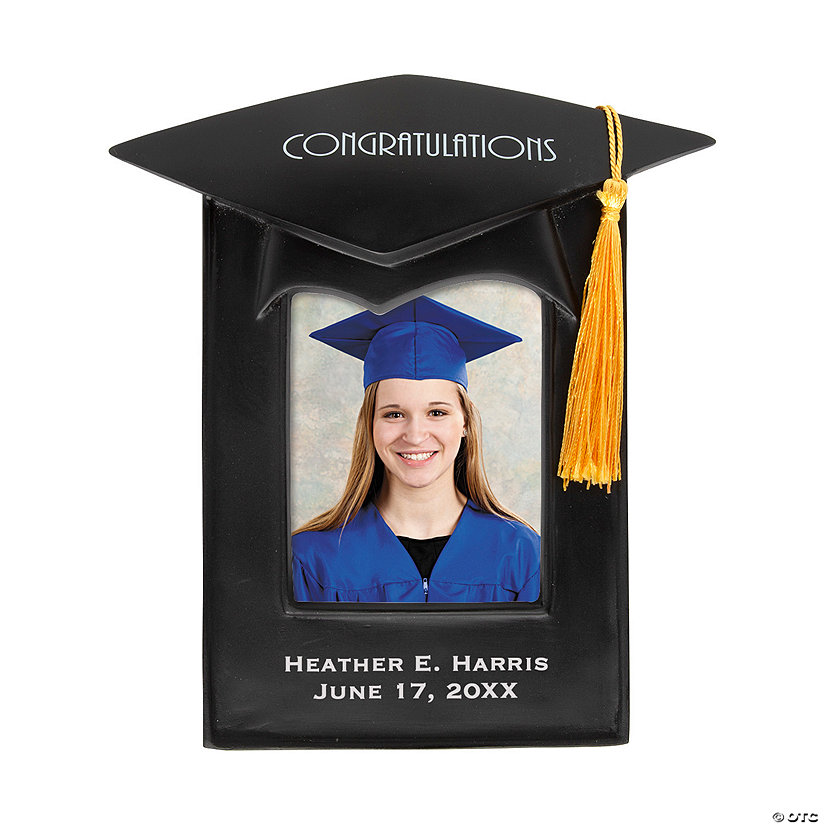 4 1/2" x 7 1/2" Personalized Graduation Resin Picture Frame with Easel Image Thumbnail