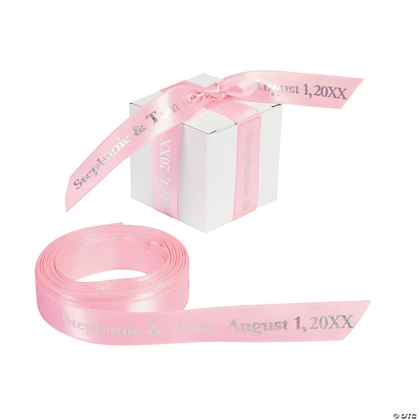 5/8" - Pink Satin Personalized Ribbon - 25 ft. Image