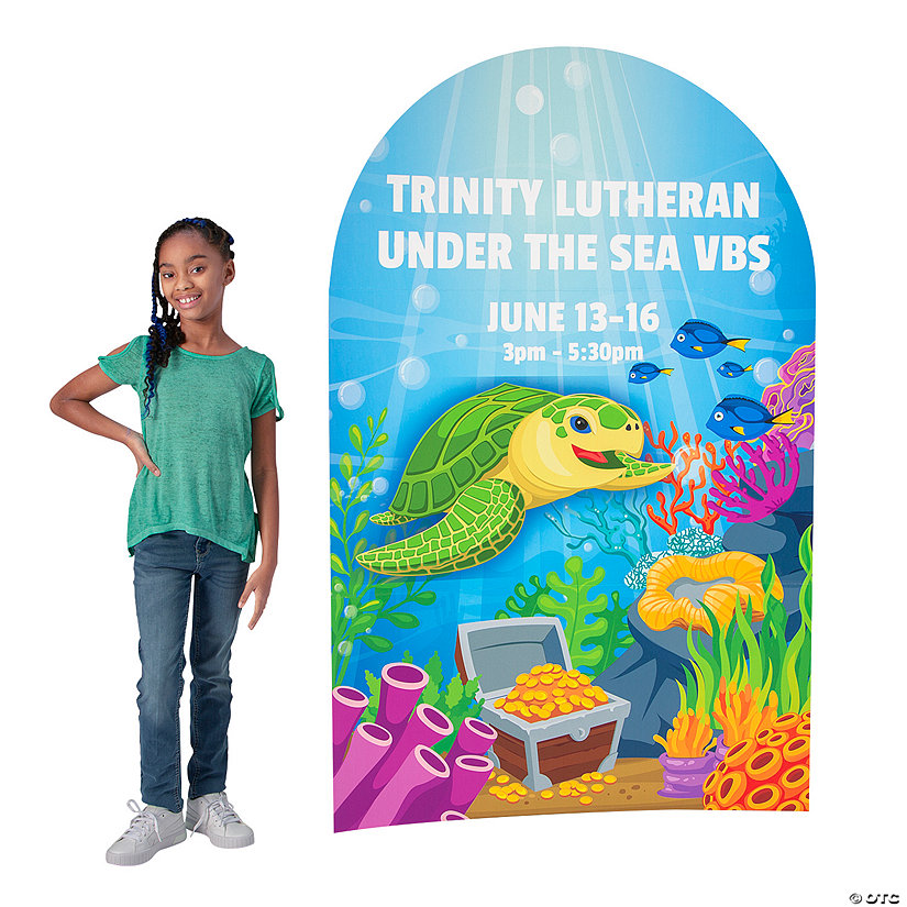 67 3/4" Personalized Under the Sea VBS Coral Reef Cardboard Cutout Stand-Up Image Thumbnail