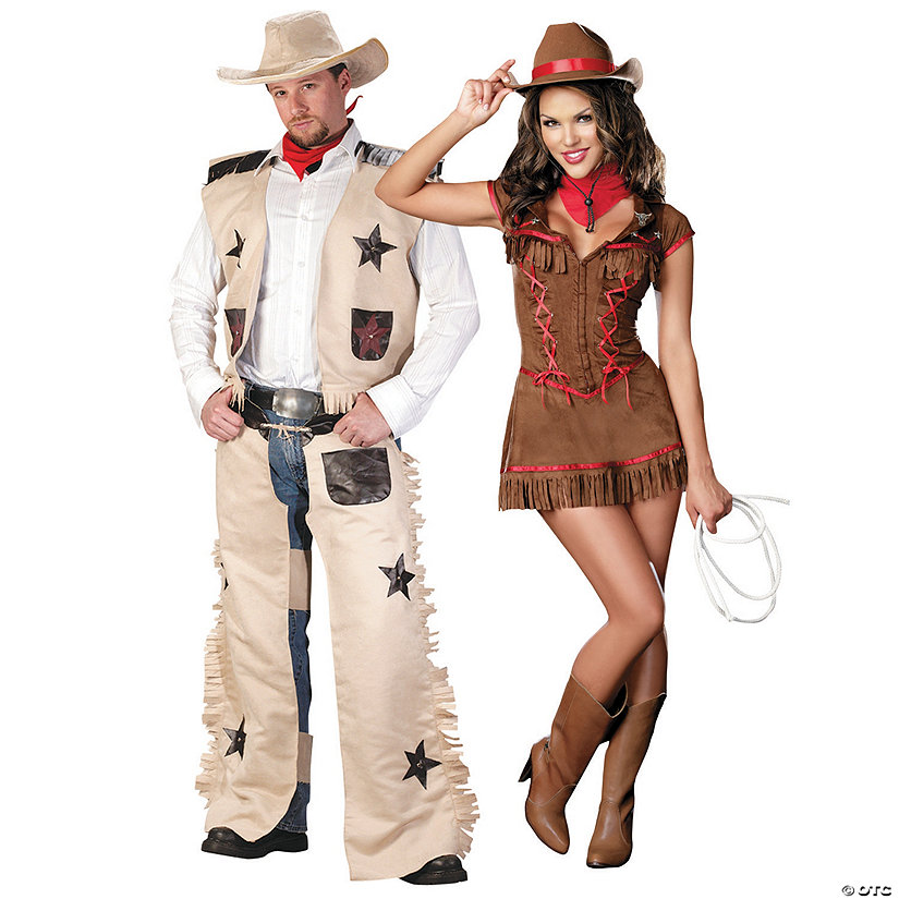 Adult's Western Couples Costumes  Image