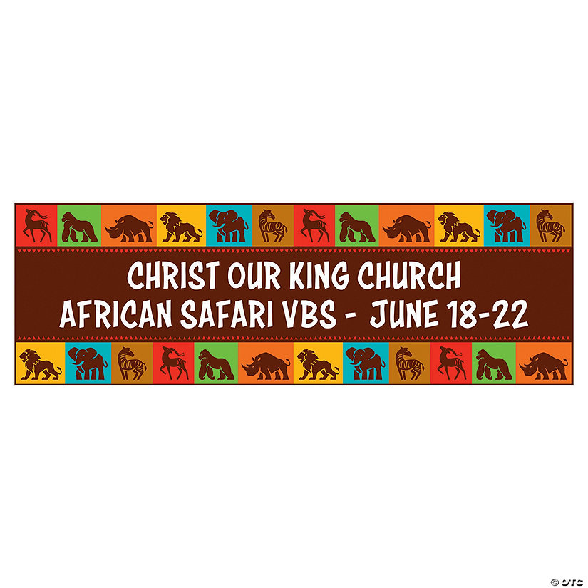 African Safari VBS Custom Banner - Large Image Thumbnail