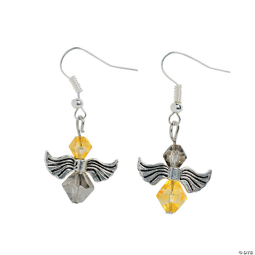 Angel Wings Beaded Earrings Idea Image