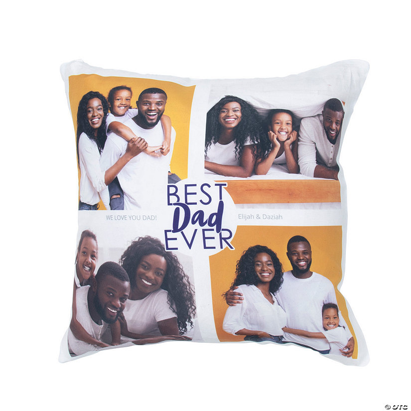 Best Dad Ever Custom Photo Pillow Image