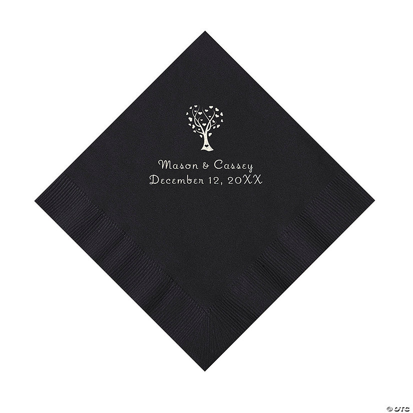 Black Love Tree Personalized Napkins - 50 Pc. Luncheon Image