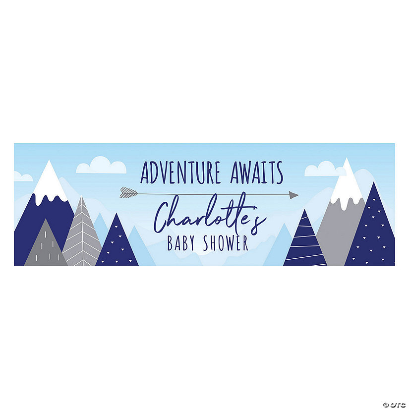 Born to Move Mountains Baby Shower Custom Banner - Small Image Thumbnail
