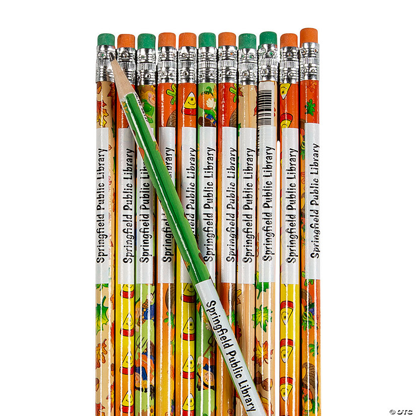 Bulk 144 Pc. Personalized Fall Pencil Assortment Image Thumbnail