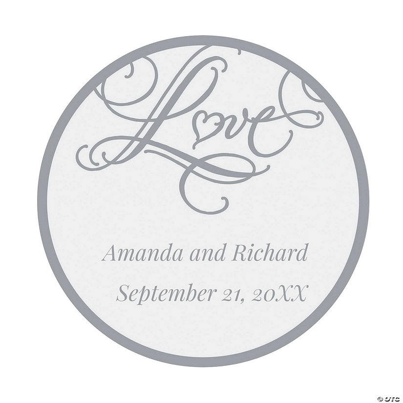 Bulk 144 Pc. Personalized &#8220;Love&#8221; Wedding Favor Stickers Image Thumbnail
