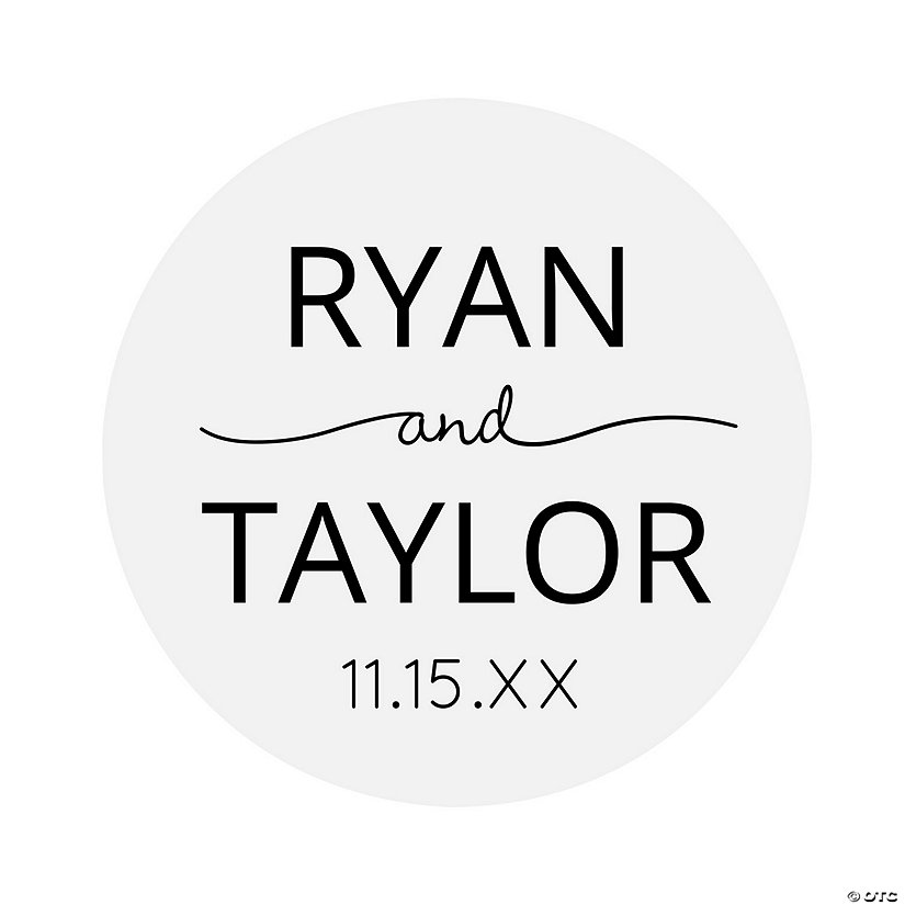 Bulk 144 Pc. Personalized Names Wedding Favor Stickers Image Thumbnail