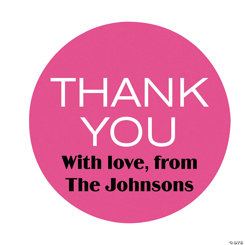 Bulk 144 Pc. Personalized Thank You Favor Stickers Image Thumbnail