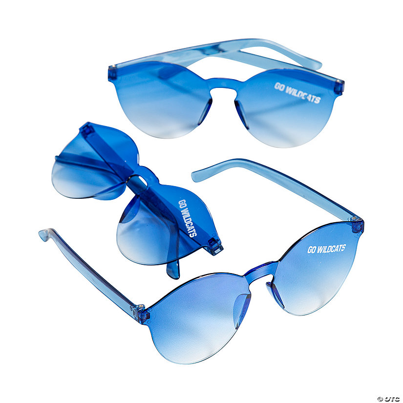 Bulk 48 Pc. Personalized Blue Rimless Sunglasses Image