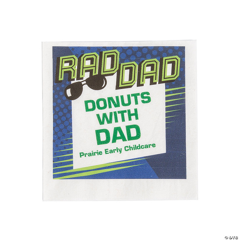 Bulk 50 Ct. Personalized Father&#8217;s Day Rad Dad Beverage Napkins Image Thumbnail