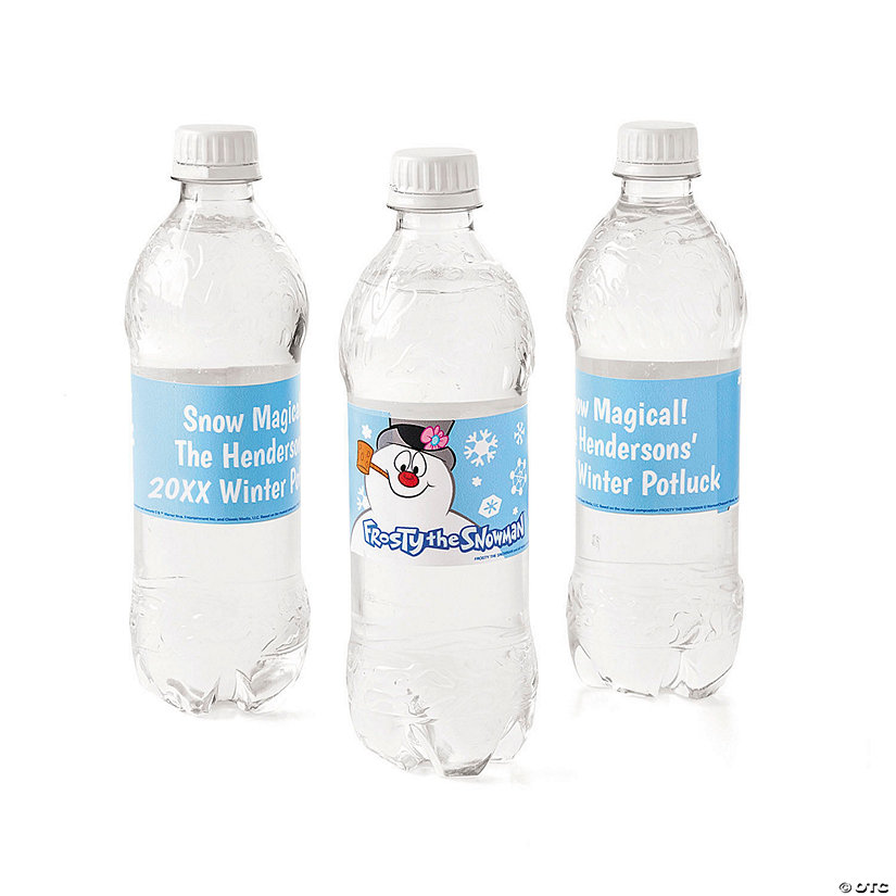 Bulk 50 Pc. Personalized Frosty the Snowman&#8482; Water Bottle Labels Image Thumbnail