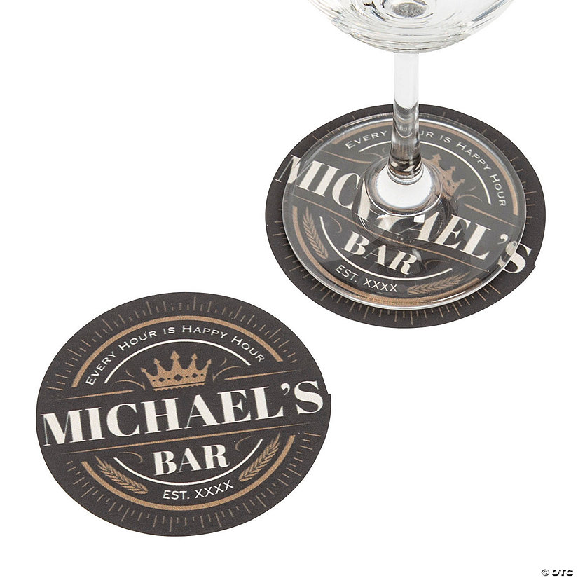 Bulk 50 Pc. Personalized Vintage Aged to Perfection Coasters Image Thumbnail