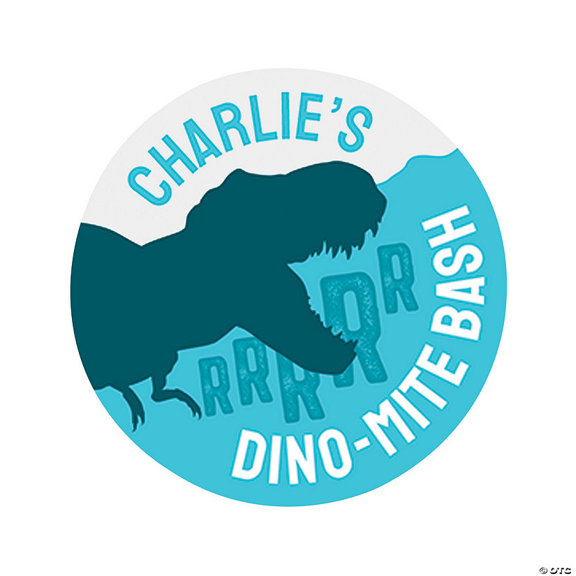 Bulk 80 Pc. Personalized Dino Dig Favor Stickers Image Thumbnail