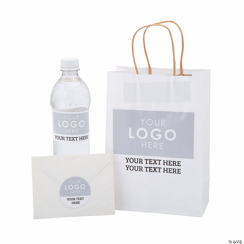 Bulk Custom Full-Color Logo & Text Welcome Bags & Favor Labels for 48 Image Thumbnail