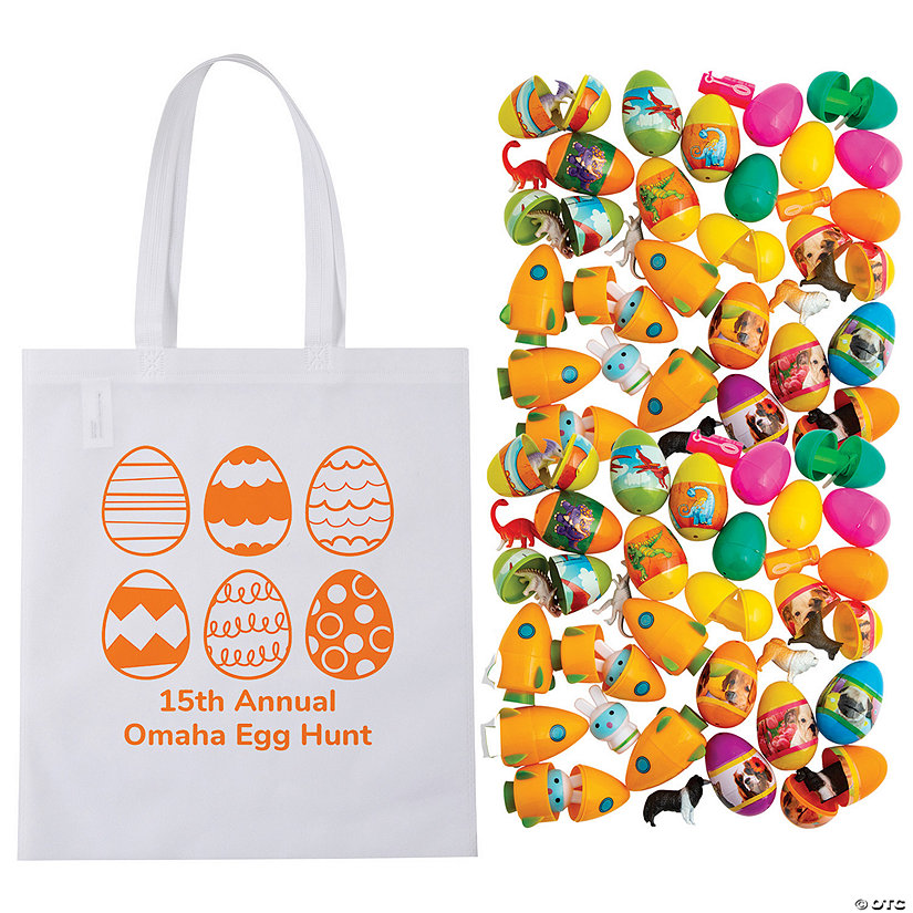 Bulk Personalized Mega Filled Easter Egg Hunt Kit for 24 Image Thumbnail