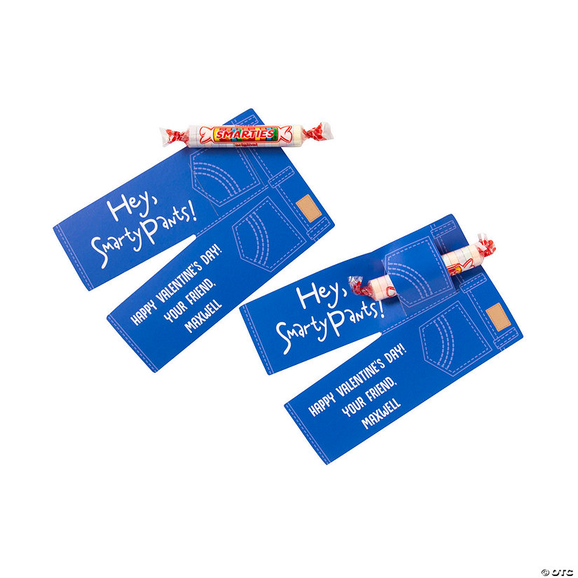 Bulk Personalized Smarty Pants Candy Handouts with Card for 48 Image Thumbnail