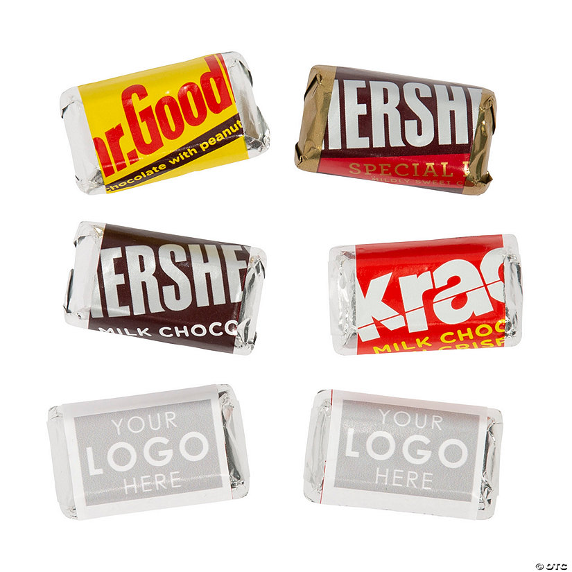 Custom Full-Color Logo Mini Candy Bar Labels - 30 Pc. Image Thumbnail