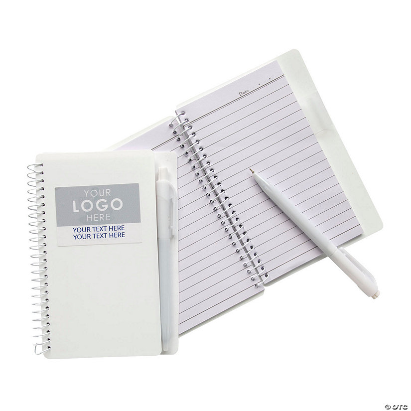 Custom Full-Color Logo Spiral Notebook & Pen Sets - 12 Pc. Image Thumbnail