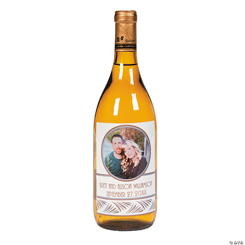 Custom Photo Wedding Wine Bottle Labels - 12 Pc. Image Thumbnail