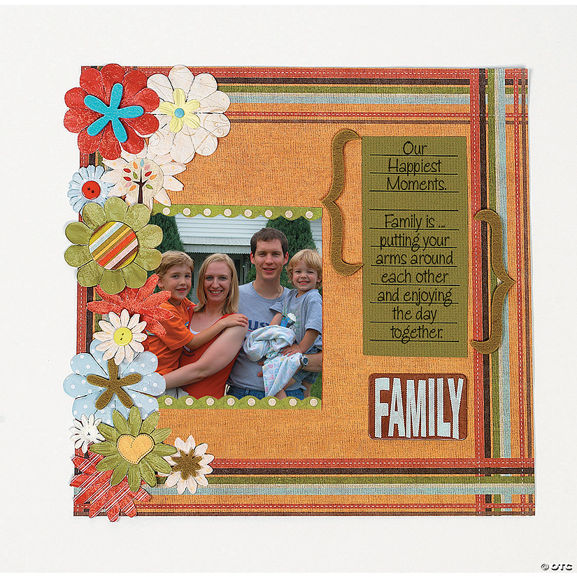 Family Flowers Finished Page Idea Image