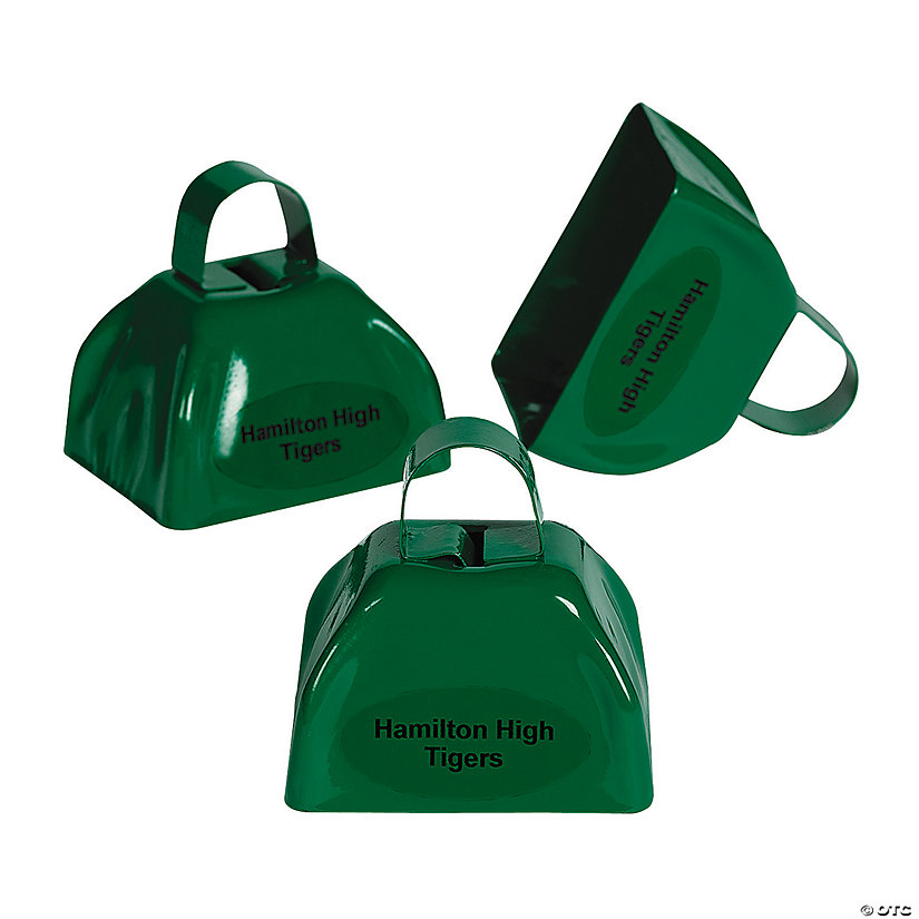 Green Personalized Cowbells - 12 Pc. Image