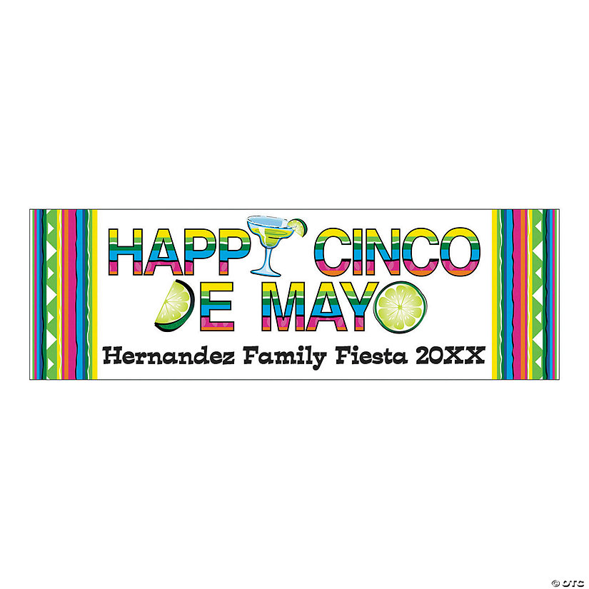 Happy Cinco de Mayo Party Custom Banner - Medium Image