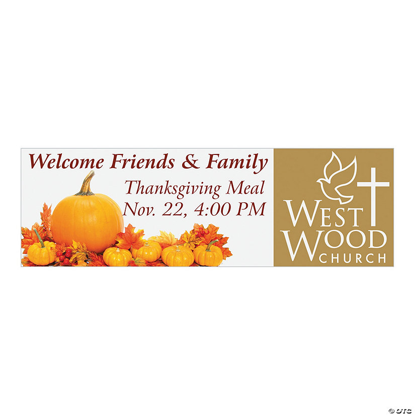 Happy Thanksgiving Photo Custom Banner - Medium Image