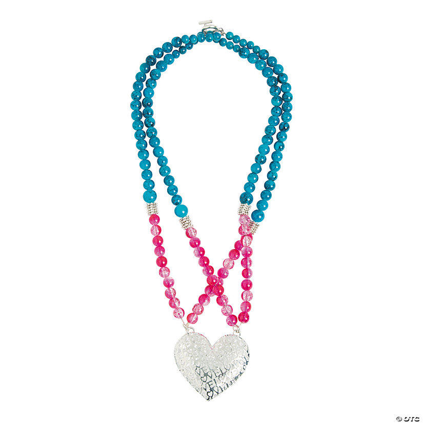 Heart Pendant Beaded Necklace Idea Image