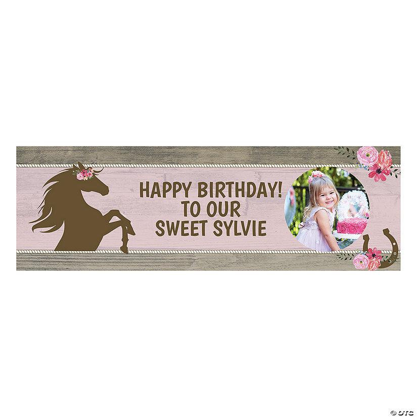 Horse Party Photo Custom Banner - Small Image