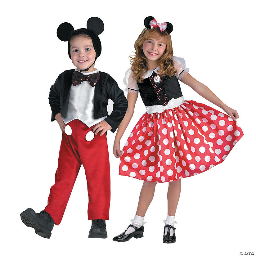 Kid's Mickey & Minnie Mouse Couples Costumes Image