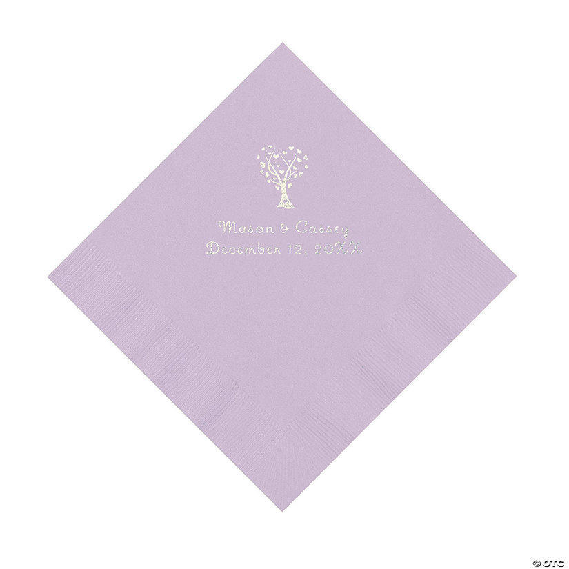 Lilac Love Tree Personalized Napkins - 50 Pc. Luncheon Image