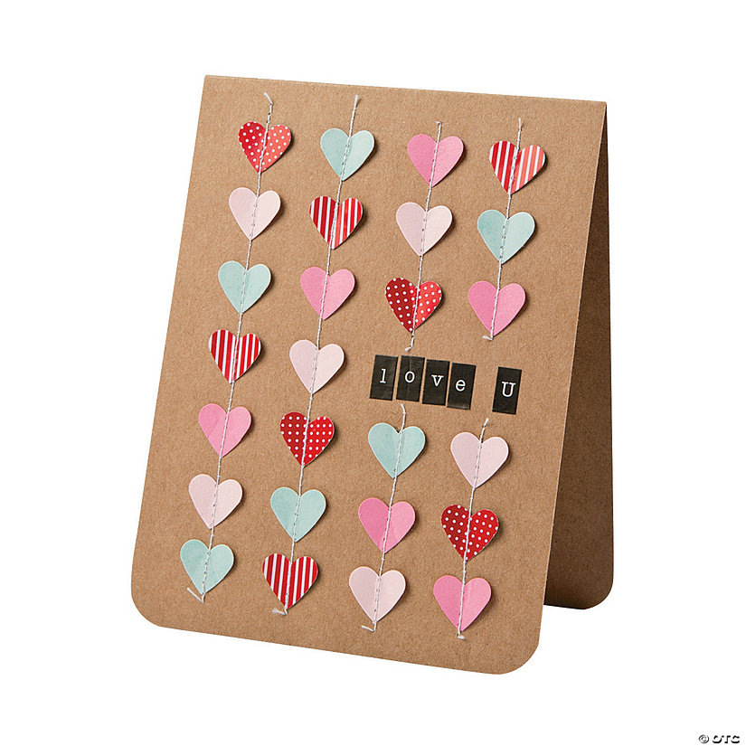 "Love U" Valentine Hearts Card Idea Image