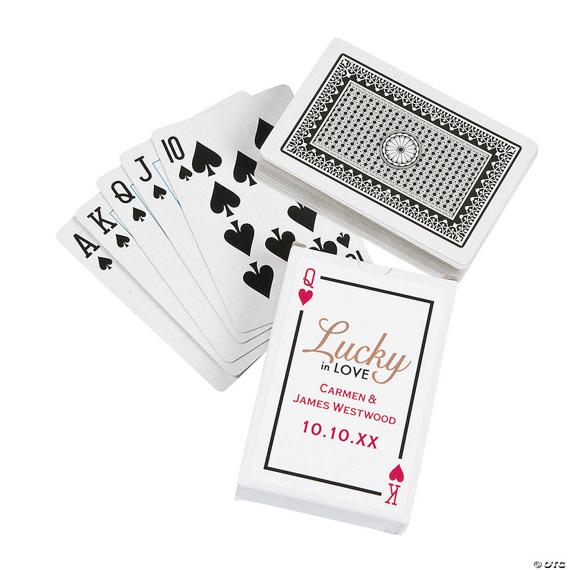 Lucky in Love Playing Cards with Personalized Box - 12 Pc. Image Thumbnail