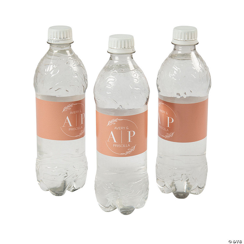 Modern Initials Water Bottle Labels Image Thumbnail