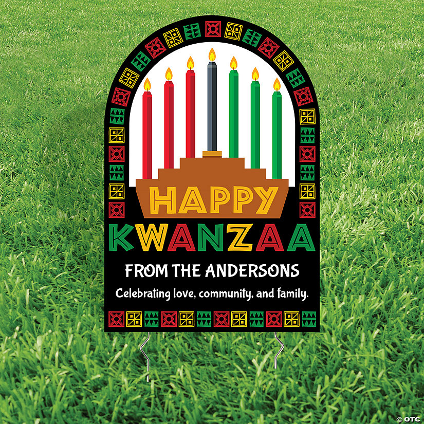 Personalized 15" x 22" Kwanzaa Yard Sign Image Thumbnail