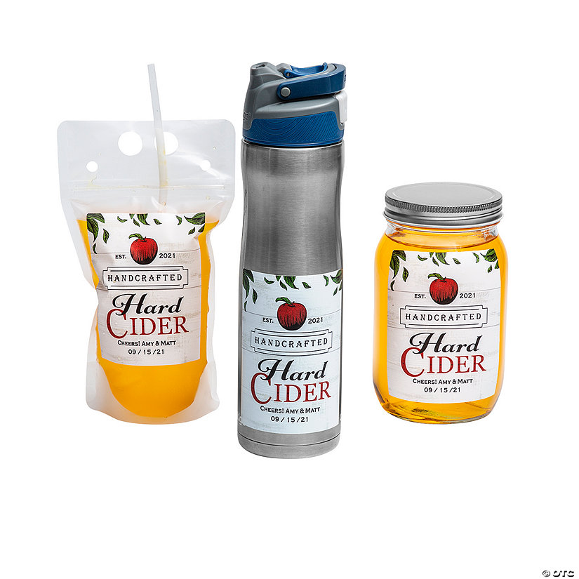 Personalized Apple Cider Bottle Sticker Labels - 12 Pc. Image Thumbnail